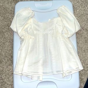 Girls Zara Ruffle Long Sleeve Top